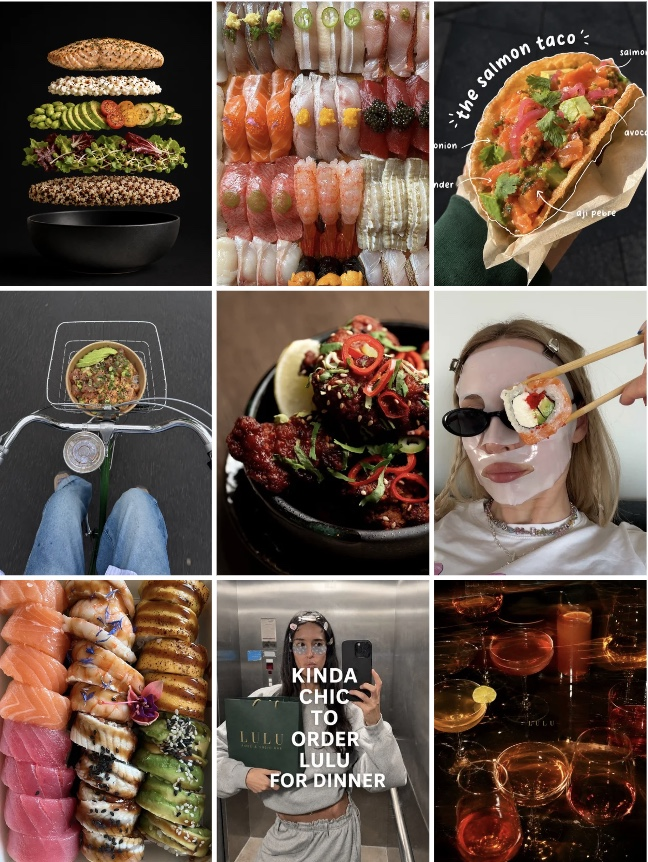Nine-post Lulu feed grid, second block